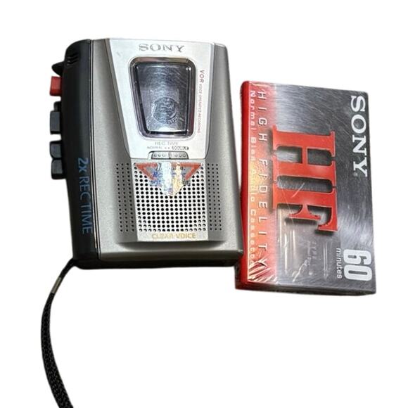 Vintage Sony TCM-20DV Clear Voice Cassette Corder Voice Tape Recorder w/ tape - Picture 1 of 6